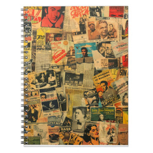 Cahier de collage de journal vintage