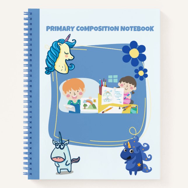 CAHIER DE COMPOSITION ENFANT BLEU CLAIR (Devant)
