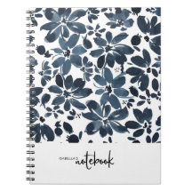 Cahier de couverture florale marine pour fille mig