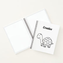 Cahier de croquis créatif tortue