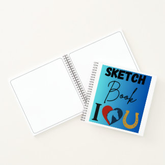 Cahier de croquis « Je t'aime » pour les amoureux
