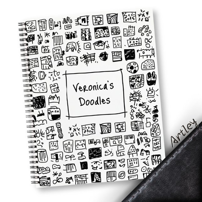 Cahier de croquis personnalisé avec un nom en grib (Créateur téléchargé)