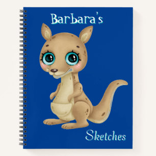 Cahier de croquis personnalisé pour enfants Kangou