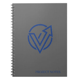 Cahier de direction moderne gris charbon cobalt 