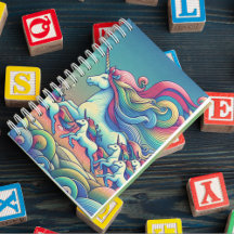 Cahier de Fantaisie Licorne Arc-en-Ciel Géante