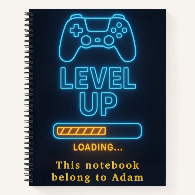 Cahier de gamer personnalisé pour garçons (Devant)