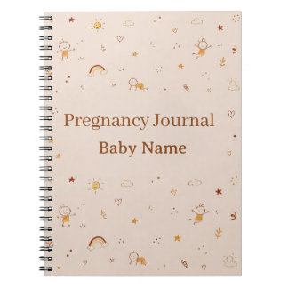 Cahier de grossesse mignon pour le nom de bébé - S