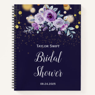 Cahier de liste de cadeaux de mariage à fleurs ble