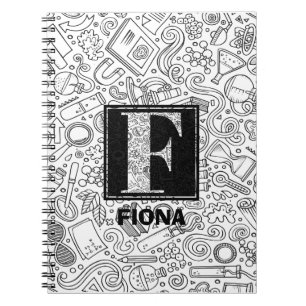 Cahier de monogramme personnalisé pour les science
