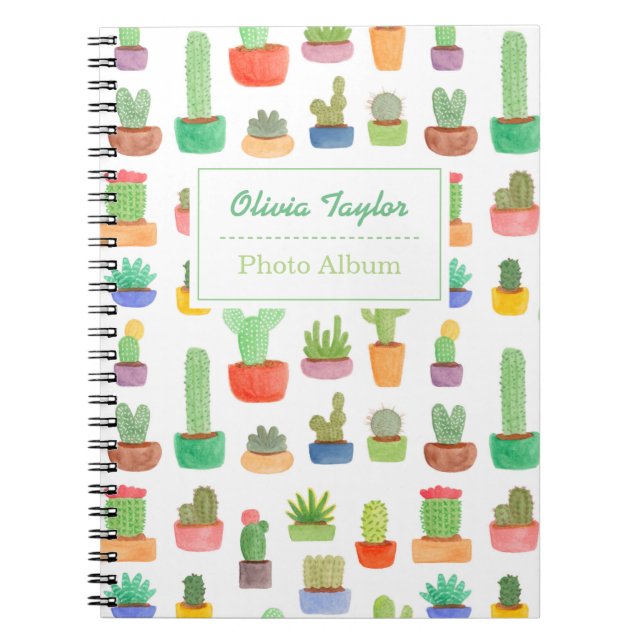 Cahier de motifs de cactus et de succulentes color (Devant)