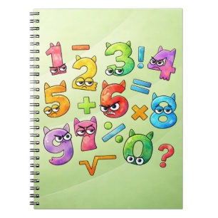 Cahier de nombres de mathématiques colorés pour l'