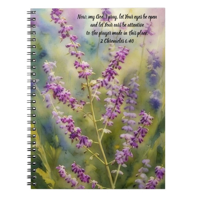 Cahier de notes bibliques de versets de prière Fle (Devant)