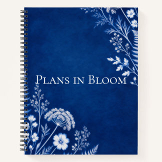 Cahier de notes botanique Plans in Bloom bleu