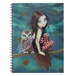 Cahier de notes fantaisistes de chouette mignonne