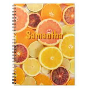 Cahier de notes sur les agrumes personnalisé – Éco