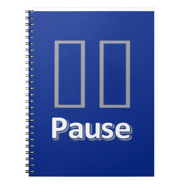 Cahier de Pause Bleue (Devant)
