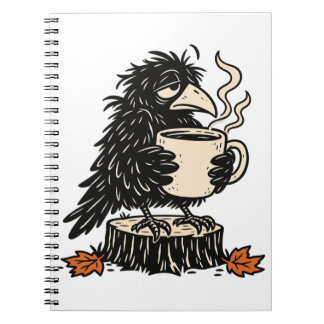 Cahier de Pause Café Corbeau Endormi
