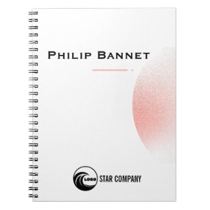 Cahier de photos en spirale rose corail élégant et