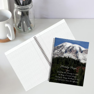 Cahier de photos Mont Rainier Prière de sérénité