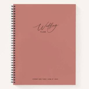 Cahier de plans de mariage Cinnamon Rose