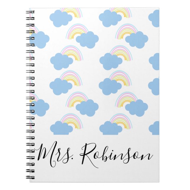 Cahier de professeur de script de nuages arc-en-ci (Devant)