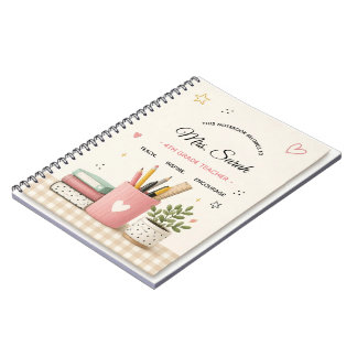 Cahier de professeur personnalisé – Nom et niveau