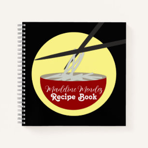 Cahier de recettes de chef de nourriture de nouill
