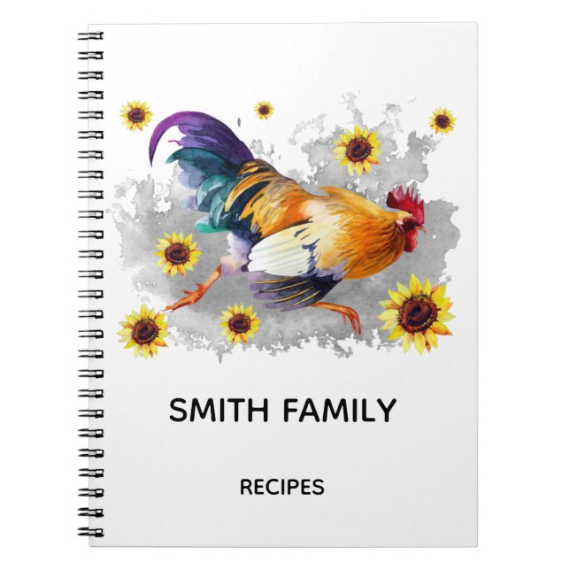 Cahier de recettes de cuisine personnalisé (Devant)