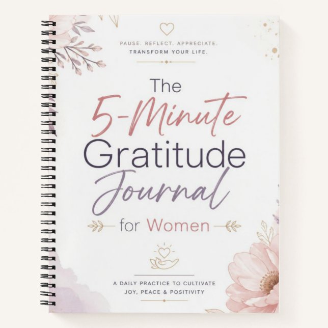 Cahier de réflexion quotidienne, pleine conscience (Devant)