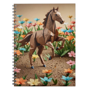 Cahier de rentrée Cheval en origami