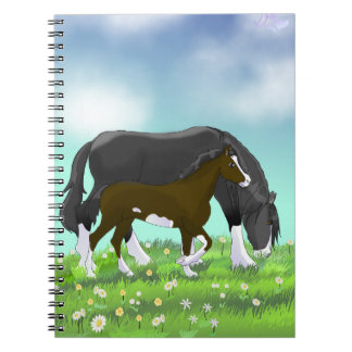 Cahier de rentrée de jument et poulain Clydesdale