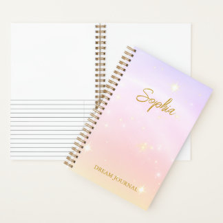 Cahier de Rêves Personnalisé aux Pastels Doux