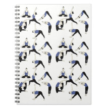 Cahier de yoga en bleu – pour des pensées claires 