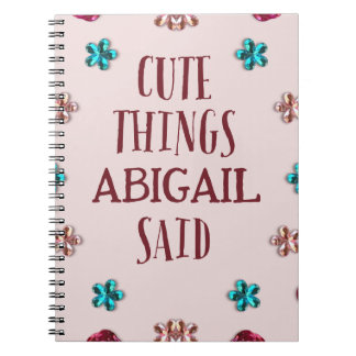 Cahier des choses mignonnes personnalisées que ma