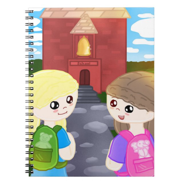 Cahier dessinée à la main pour la rentrée scolaire (Devant)