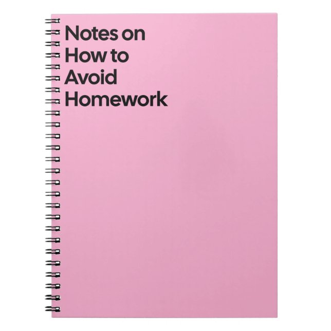 Cahier drôle pour éviter les devoirs (Devant)