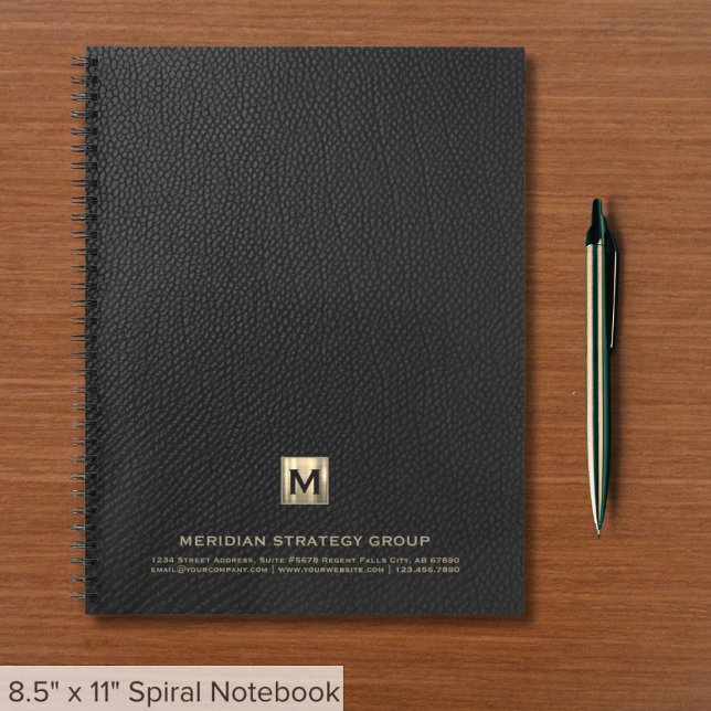 Cahier élégant au monogramme doré (Créateur téléchargé)