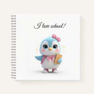 Cahier élève pingouin mignon Kawaii