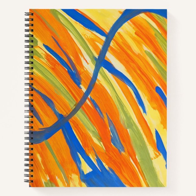 Cahier en spirale - Impression d'art abstrait colo (Devant)