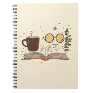 Cahier esthétique de café de lecture cosy