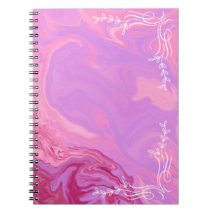 Cahier esthétique en marbre rose