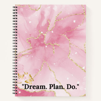 Cahier esthétique en marbre rose moderne