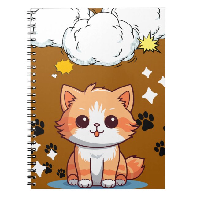 Cahier Explosion de Chat Orange Mignon – Bande des (Devant)