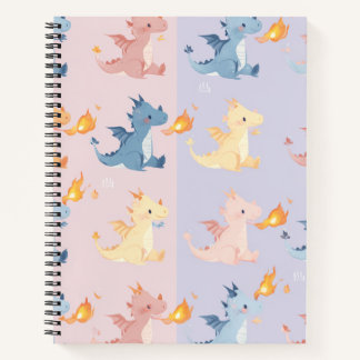Cahier Fantastique Dragon Coloré Journal Mignon