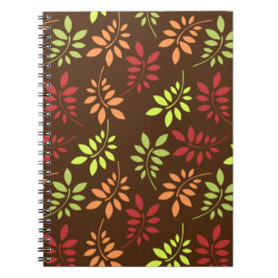 Cahier Feuilles d'Automne Colorées aux Tons Chauds