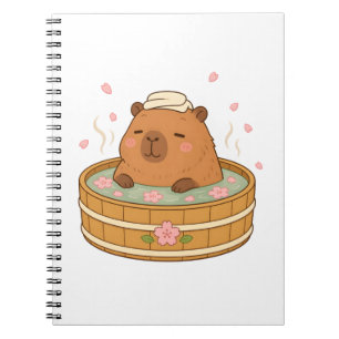 Cahier Fleur de Cerisier Capybara Sakura Onsen Mig