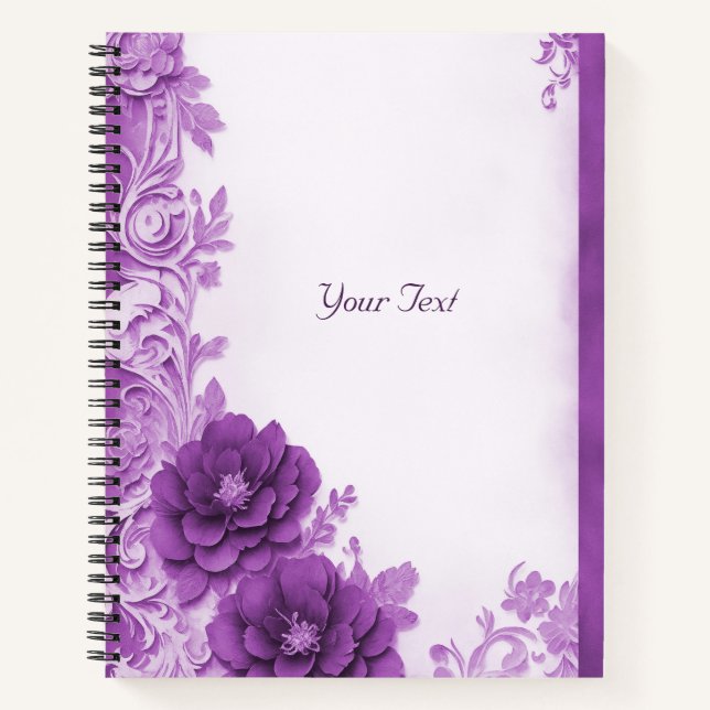 Cahier Fleurir Fleurs Violettes (Devant)