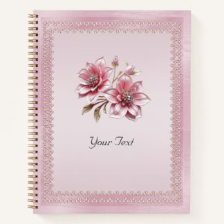 Cahier Fleurs Roses Modernes
