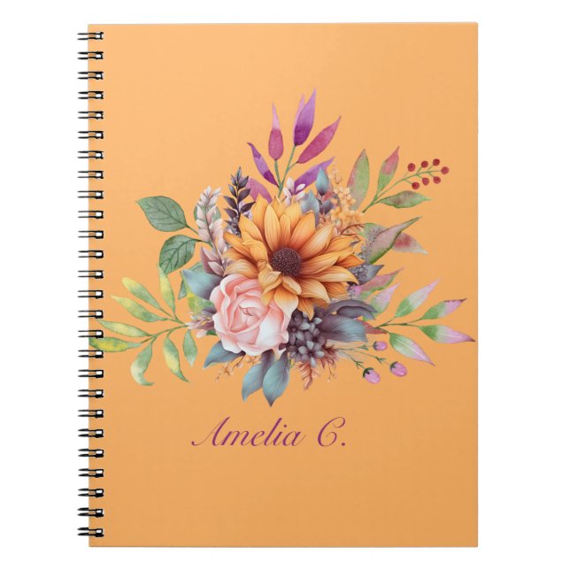 Cahier Floral Aquarelle Ton Péché (Devant)