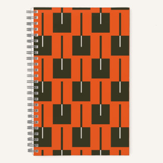 Cahier Géométrique Orange & Olive Brûlé Géométriqu